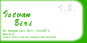 istvan biri business card